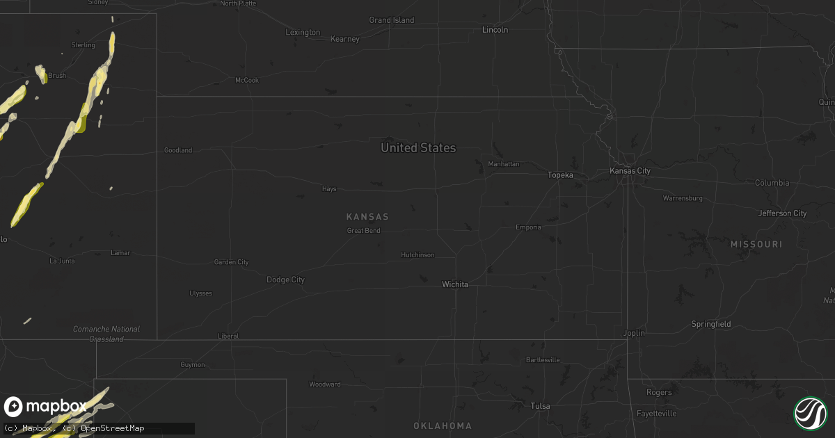 Hail map in Kansas on September 29, 2014