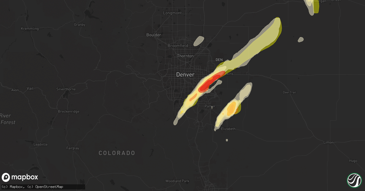 Hail map in Littleton, CO on September 29, 2014