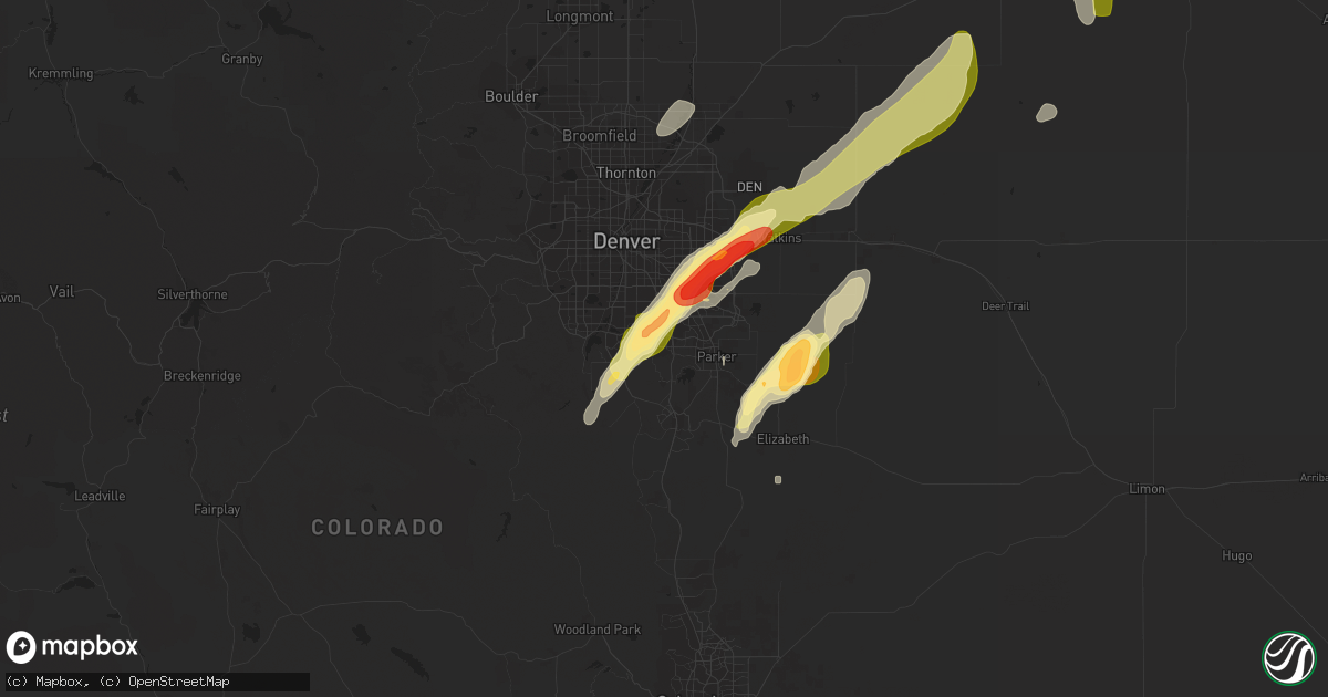 Hail map in Lone Tree, CO on September 29, 2014