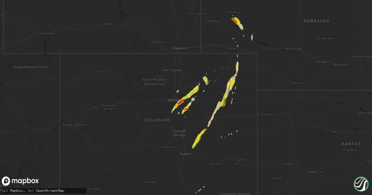 Hail map on September 29, 2014