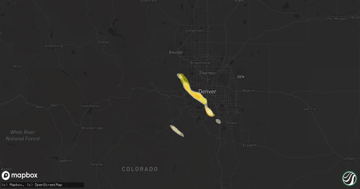 Hail map in Golden, CO on September 29, 2015
