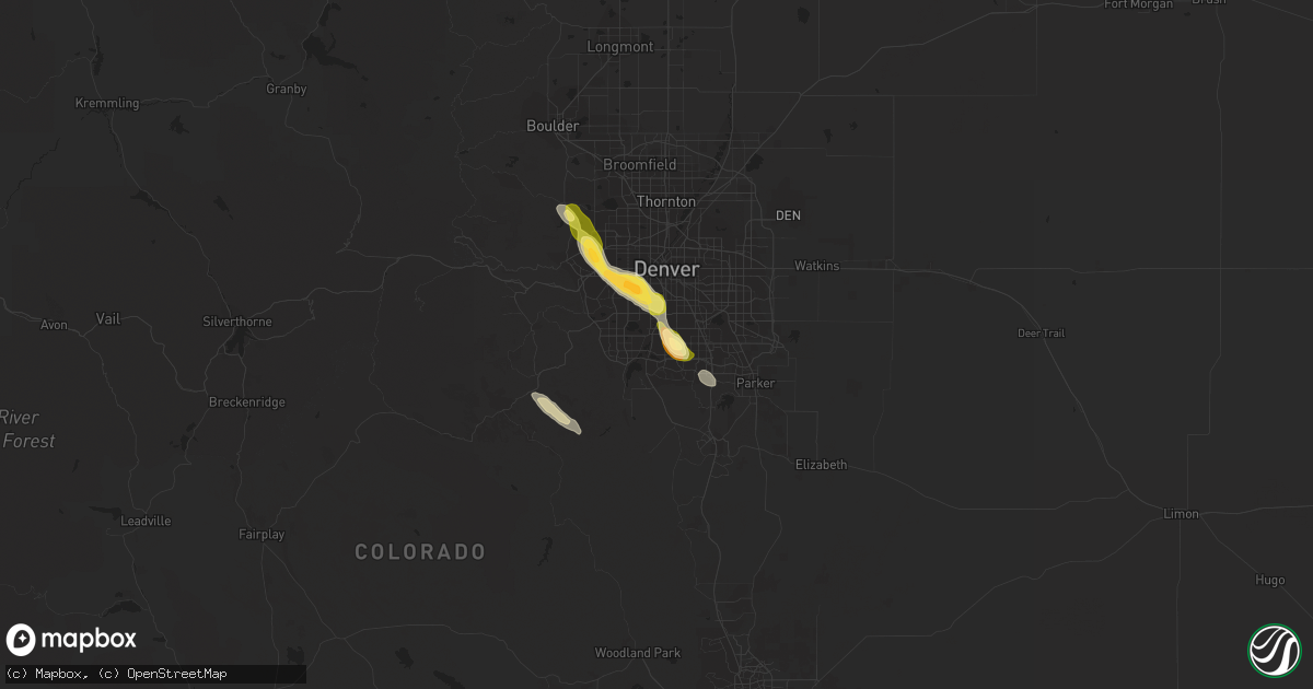 Hail map in Littleton, CO on September 29, 2015