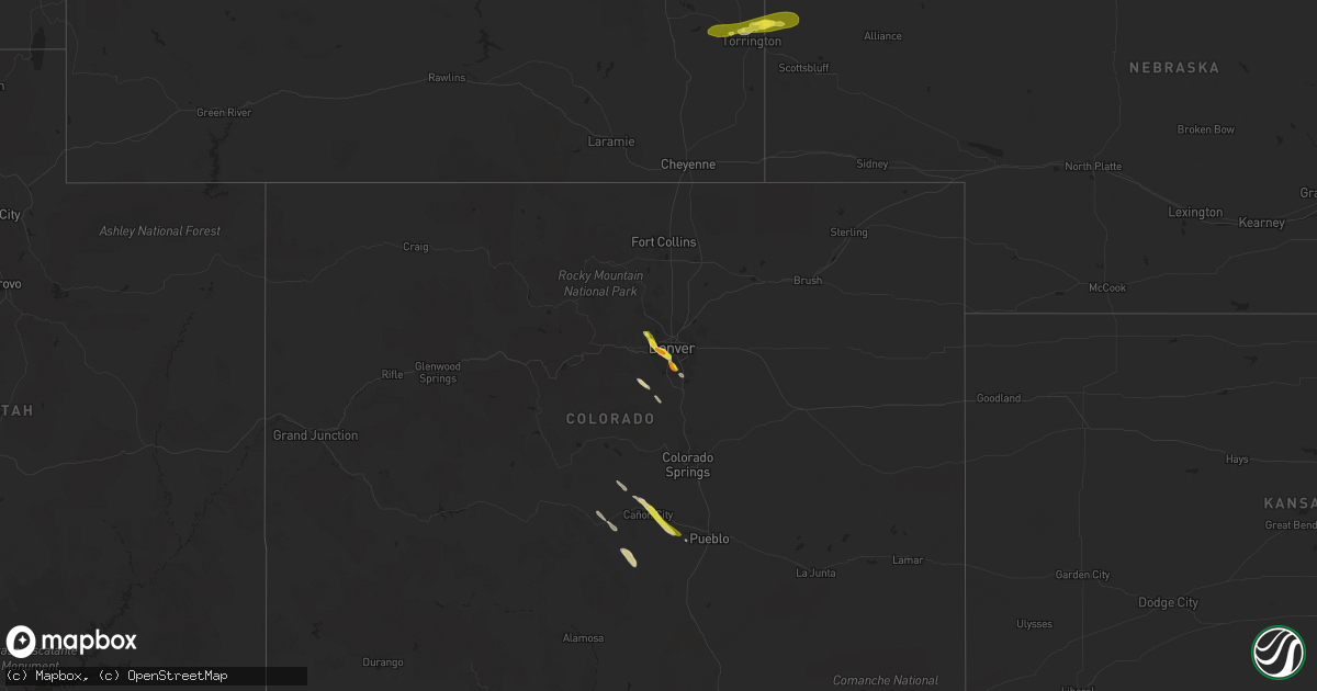 Hail map on September 29, 2015