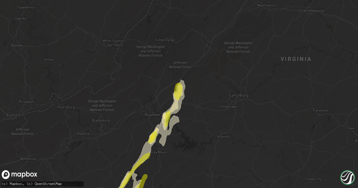 Hail map in Montvale, VA on September 29, 2016