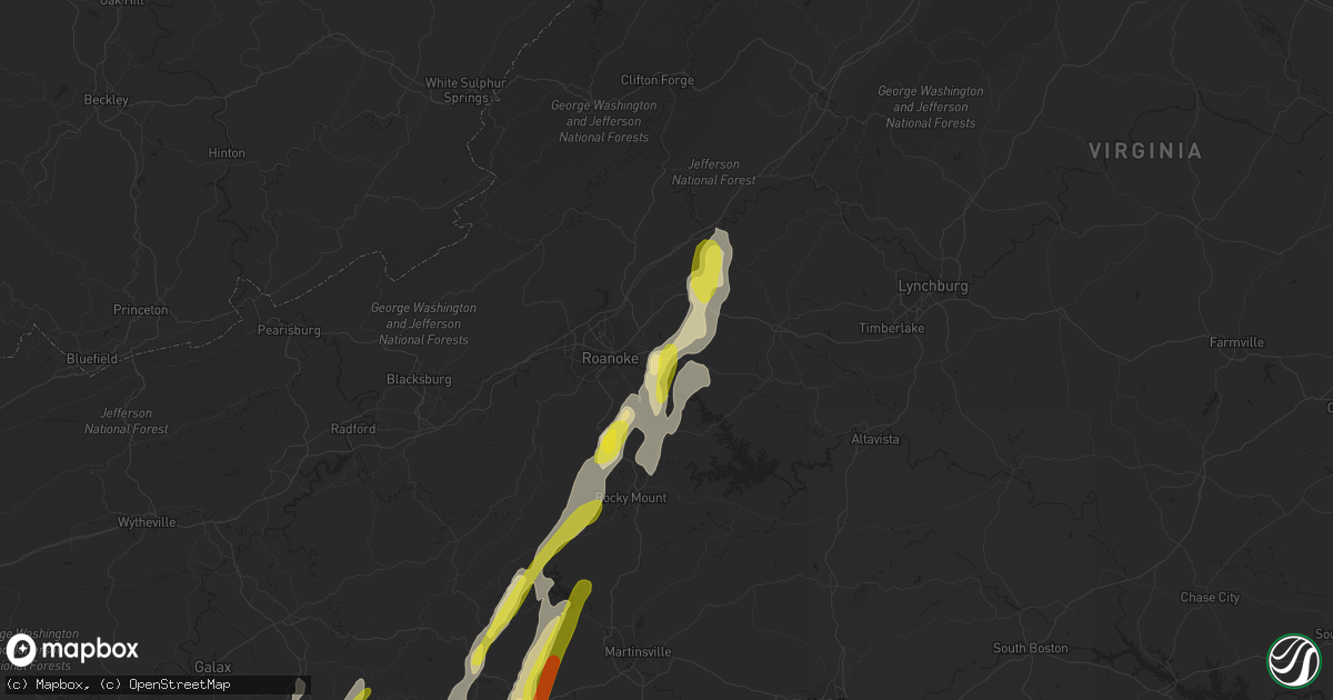 Hail map in Vinton, VA on September 29, 2016