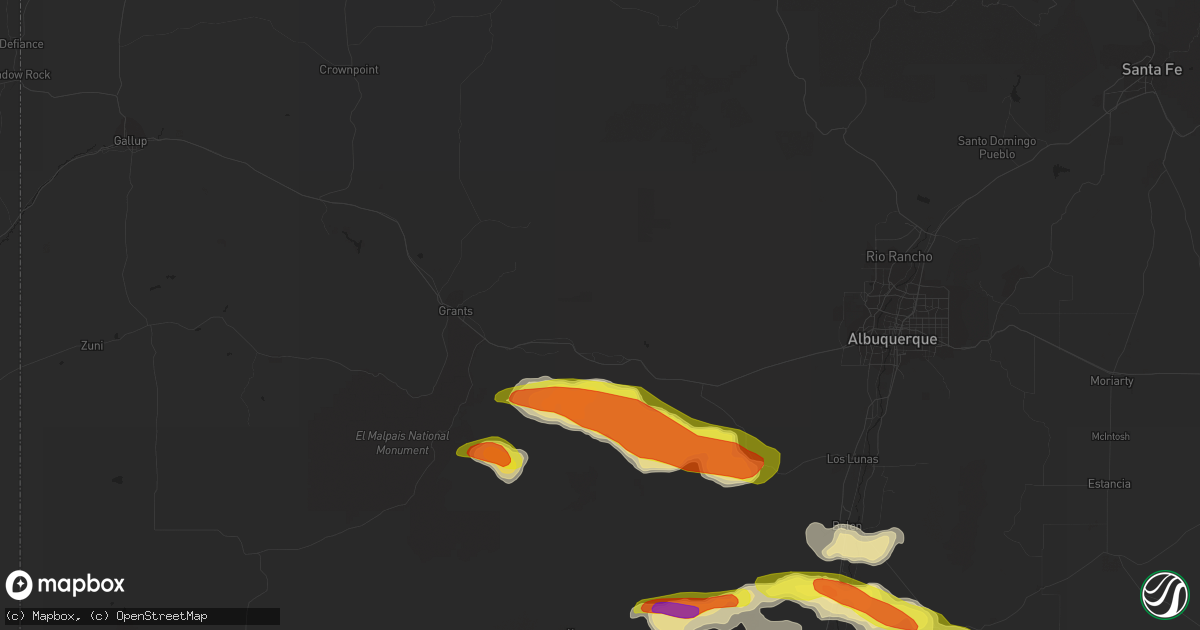 Hail map in Cubero, NM on September 29, 2017