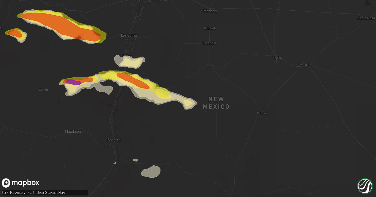 Hail map in Mountainair, NM on September 29, 2017