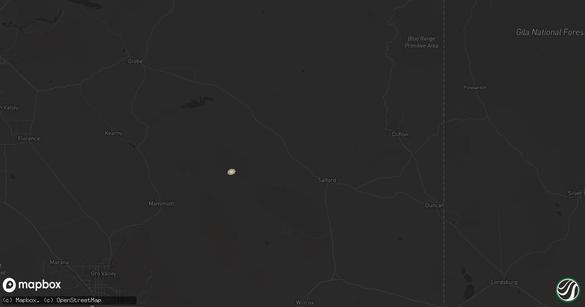 Hail map in Pima, AZ on September 29, 2017