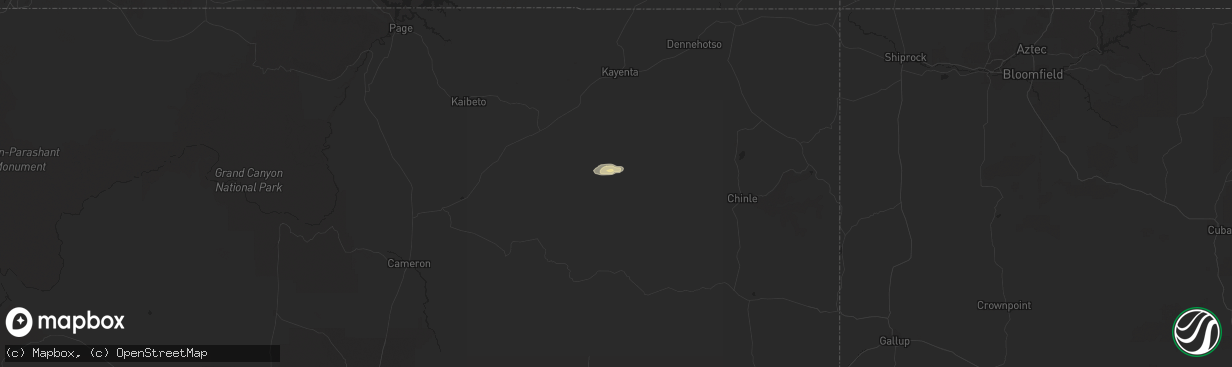Hail map in Pinon, AZ on September 29, 2017