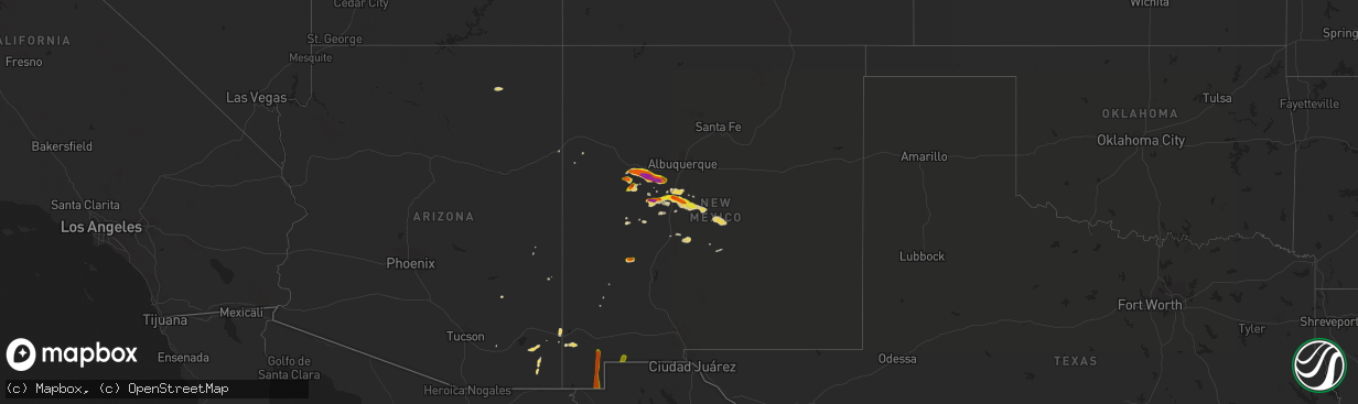 Hail map on September 29, 2017