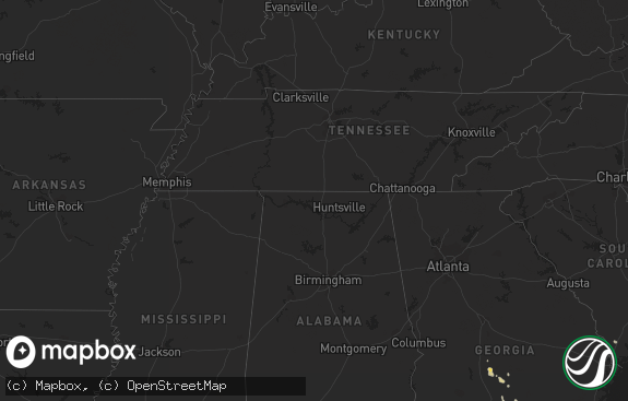 Hail map preview on 09-29-2018