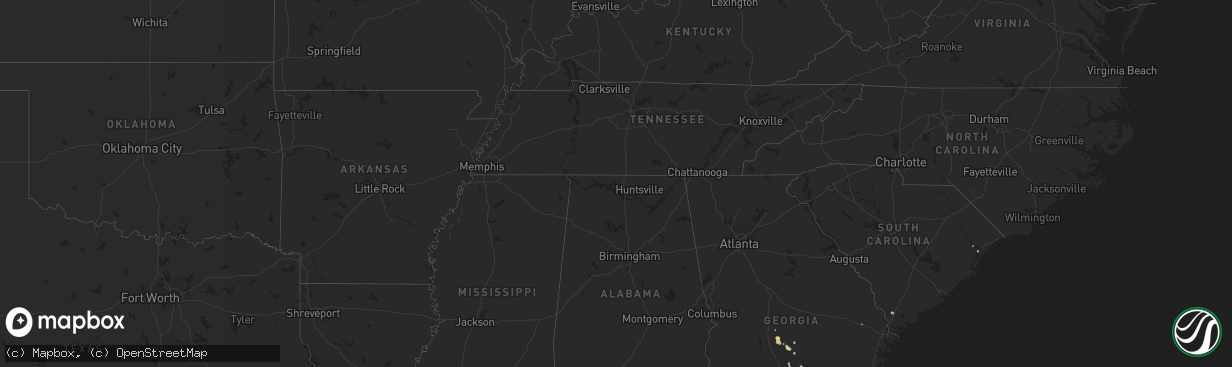 Hail map on September 29, 2018