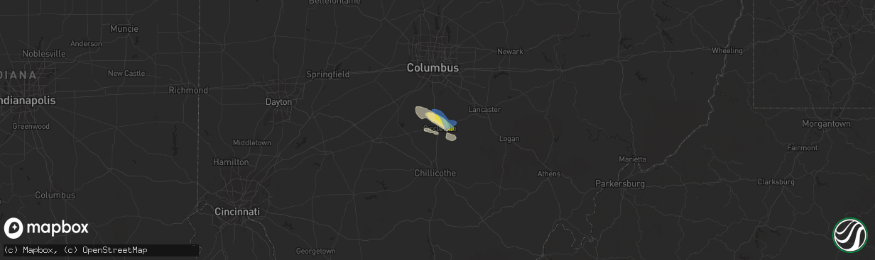 Hail map in Circleville, OH on September 29, 2019