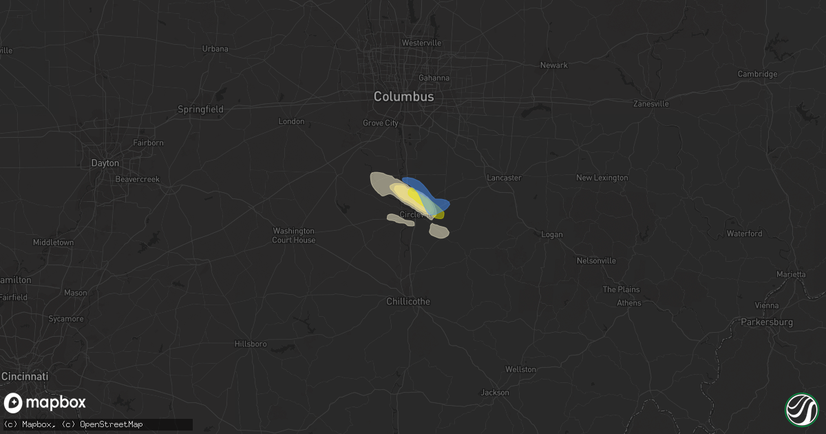 Hail map in Circleville, OH on September 29, 2019