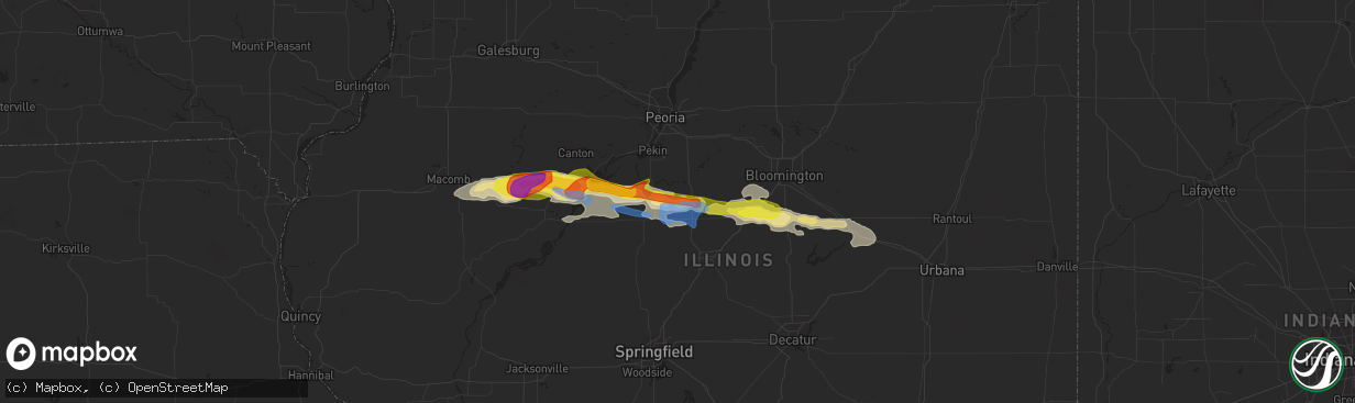 Hail map in Delavan, IL on September 29, 2019