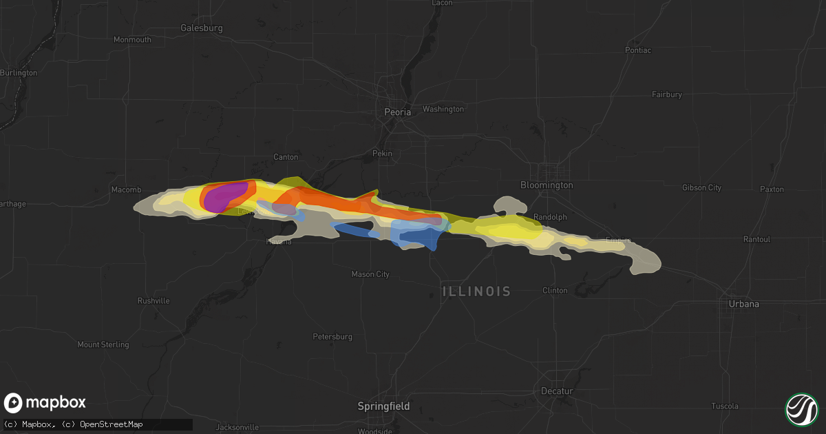 Hail map in Delavan, IL on September 29, 2019