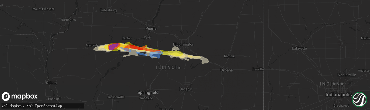 Hail map in Heyworth, IL on September 29, 2019