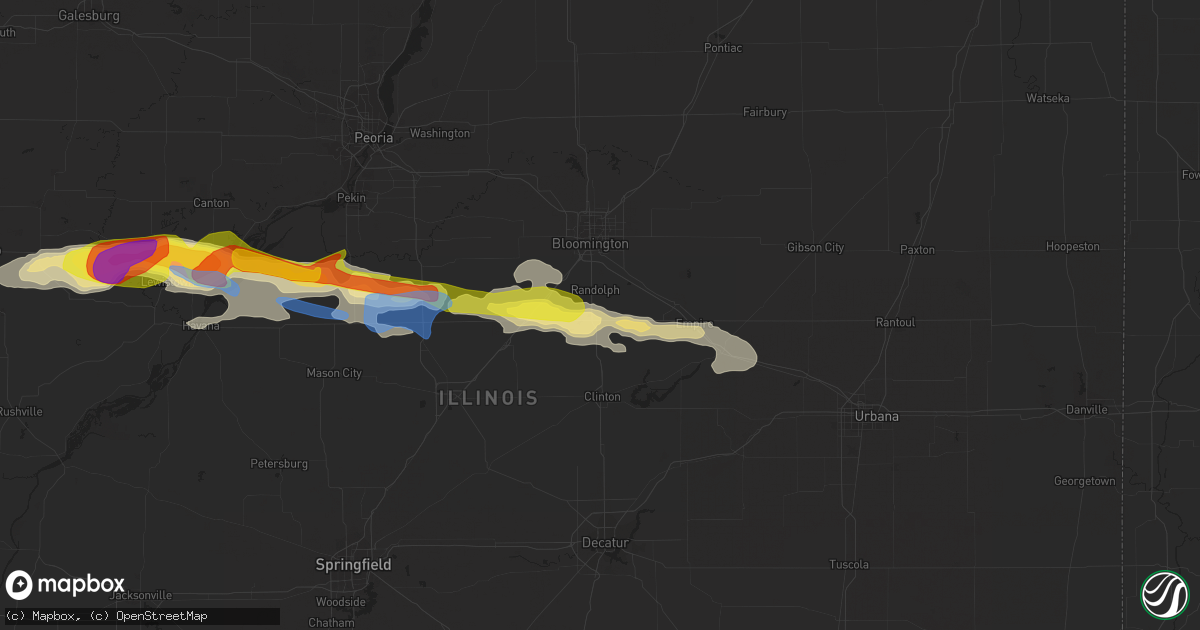 Hail map in Heyworth, IL on September 29, 2019