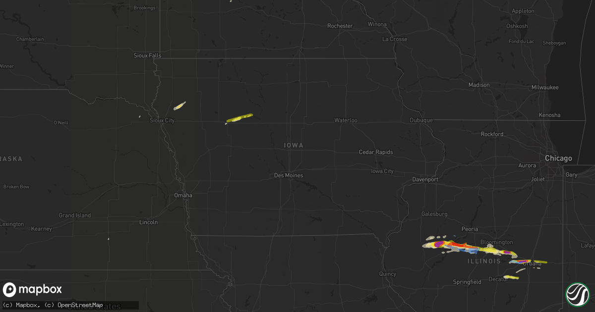 Hail map in Iowa on September 29, 2019