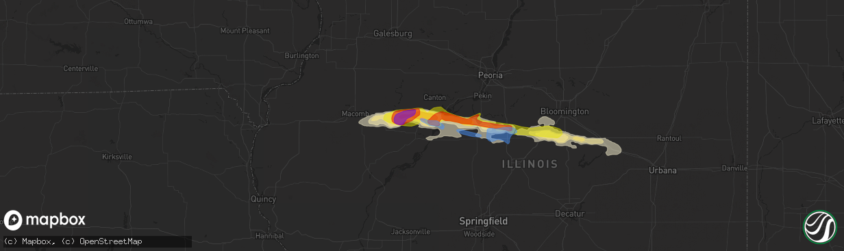 Hail map in Lewistown, IL on September 29, 2019