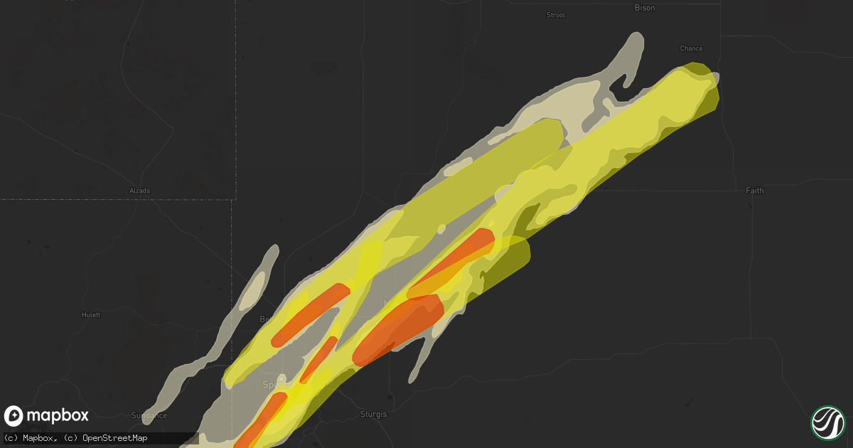 Hail map in Newell, SD on September 29, 2019