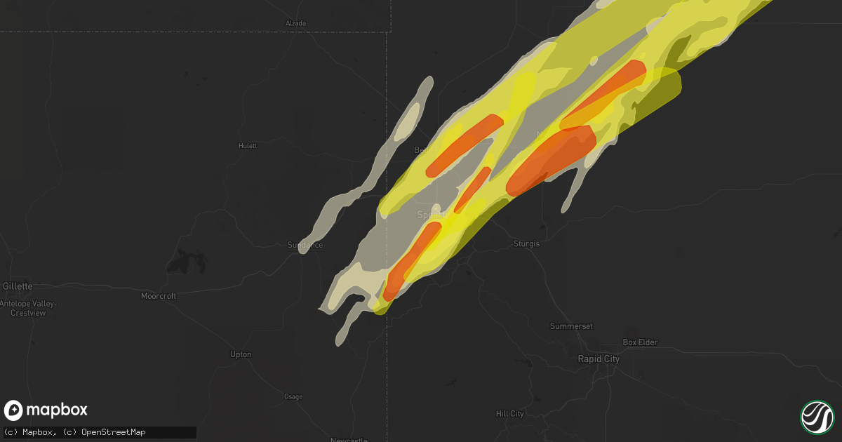 Hail map in Spearfish, SD on September 29, 2019
