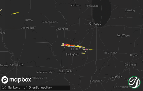 Hail map preview on 09-29-2019