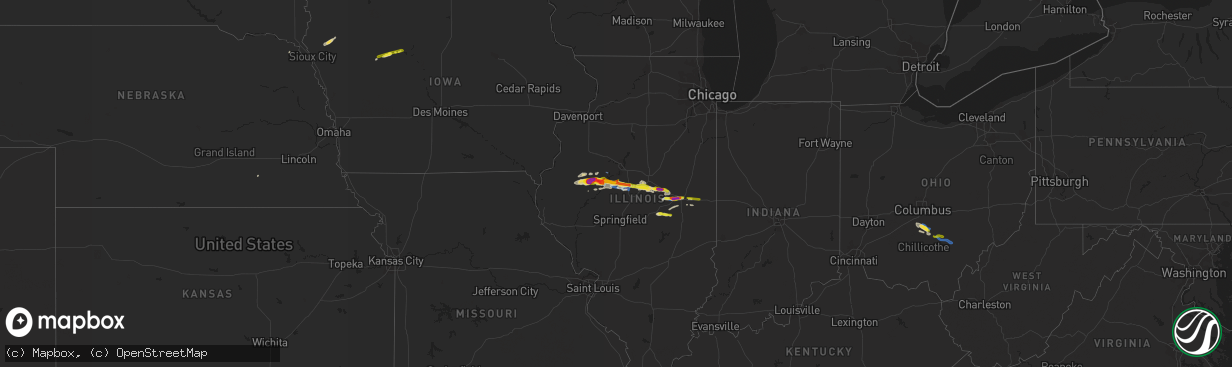 Hail map on September 29, 2019