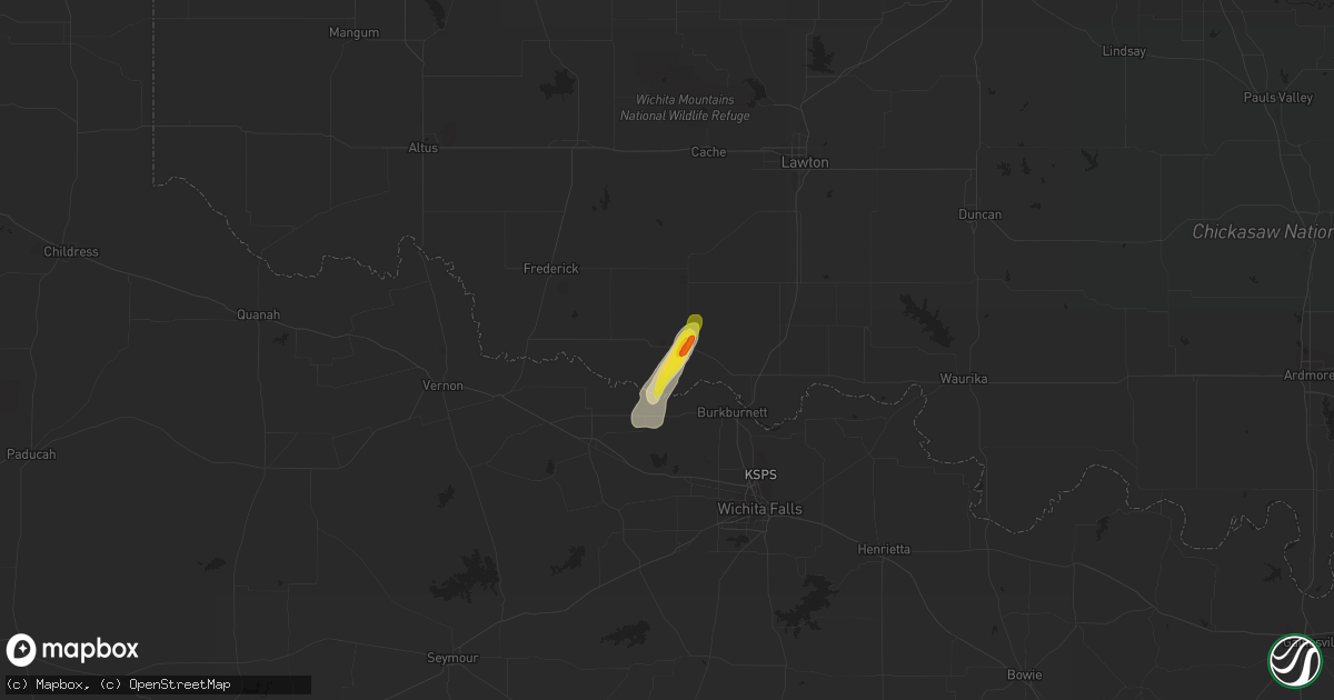 Hail map in Grandfield, OK on September 29, 2021