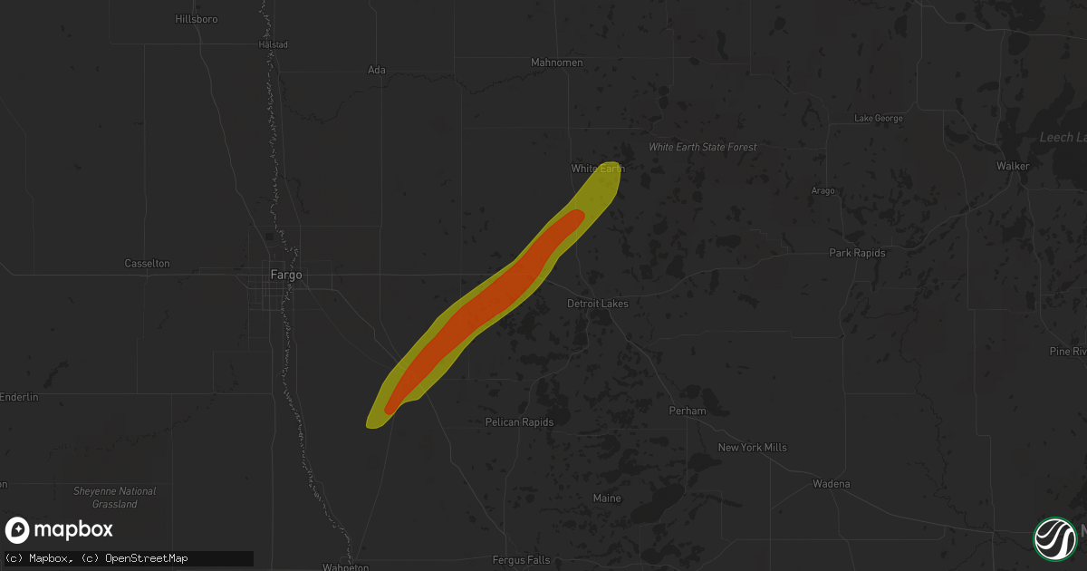 Hail map in Audubon, MN on September 29, 2023