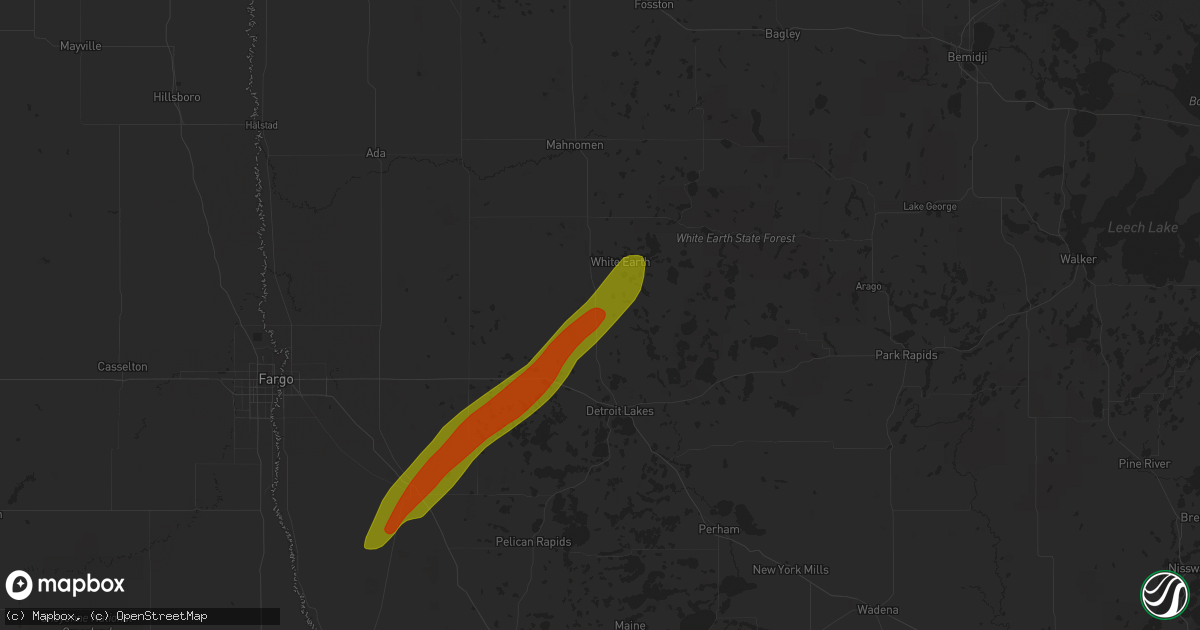 Hail map in Callaway, MN on September 29, 2023