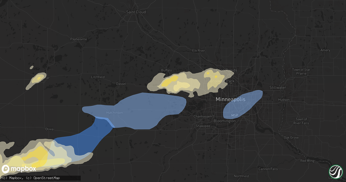 Hail map in Delano, MN on September 29, 2023