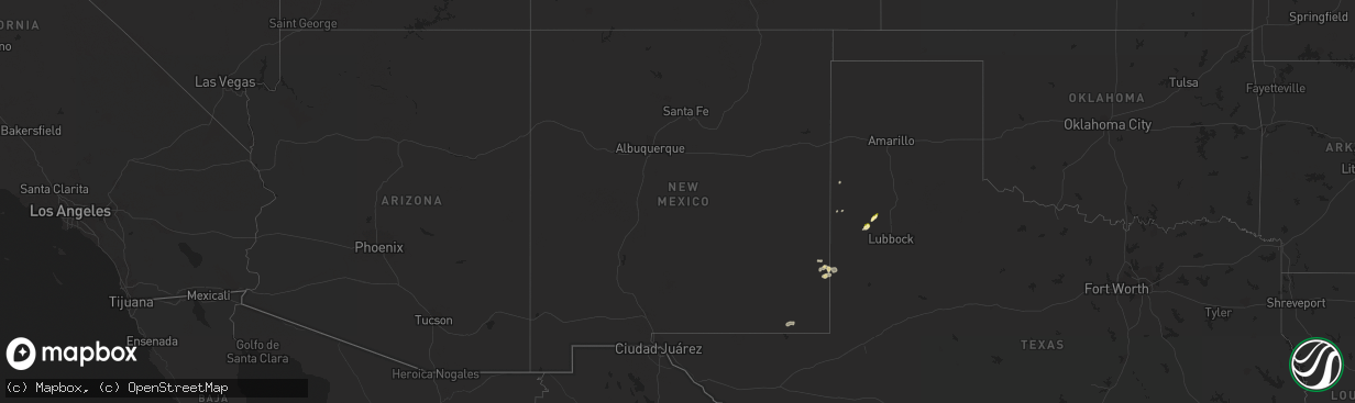 Hail map in New Mexico on September 29, 2023