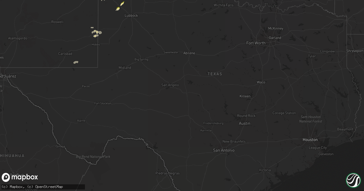 Hail map in Texas on September 29, 2023