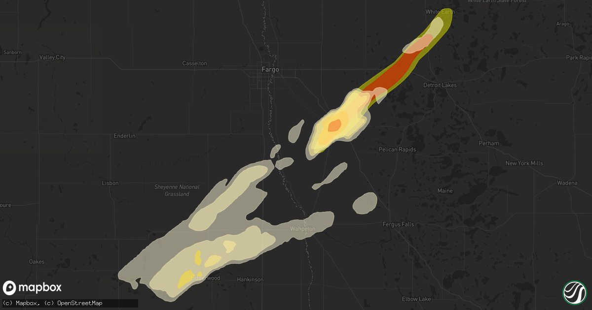 Hail map in Wolverton, MN on September 29, 2023