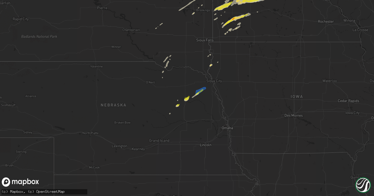 Hail map on September 29, 2023