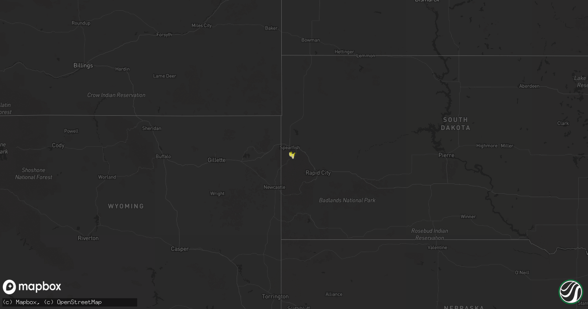 Hail map on September 29, 2025
