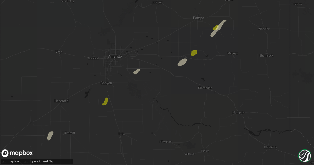 Hail map in Claude, TX on September 29, 2026