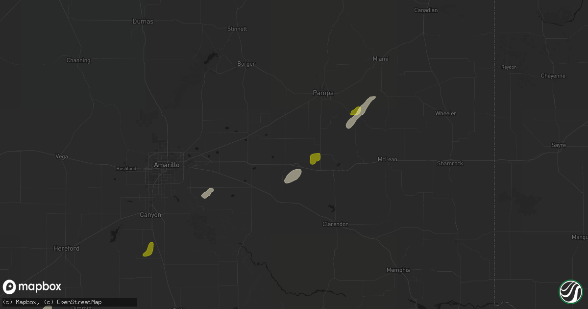 Hail map in Groom, TX on September 29, 2026