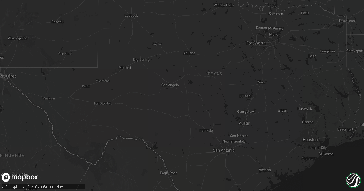 Hail map in Texas on September 29, 2026