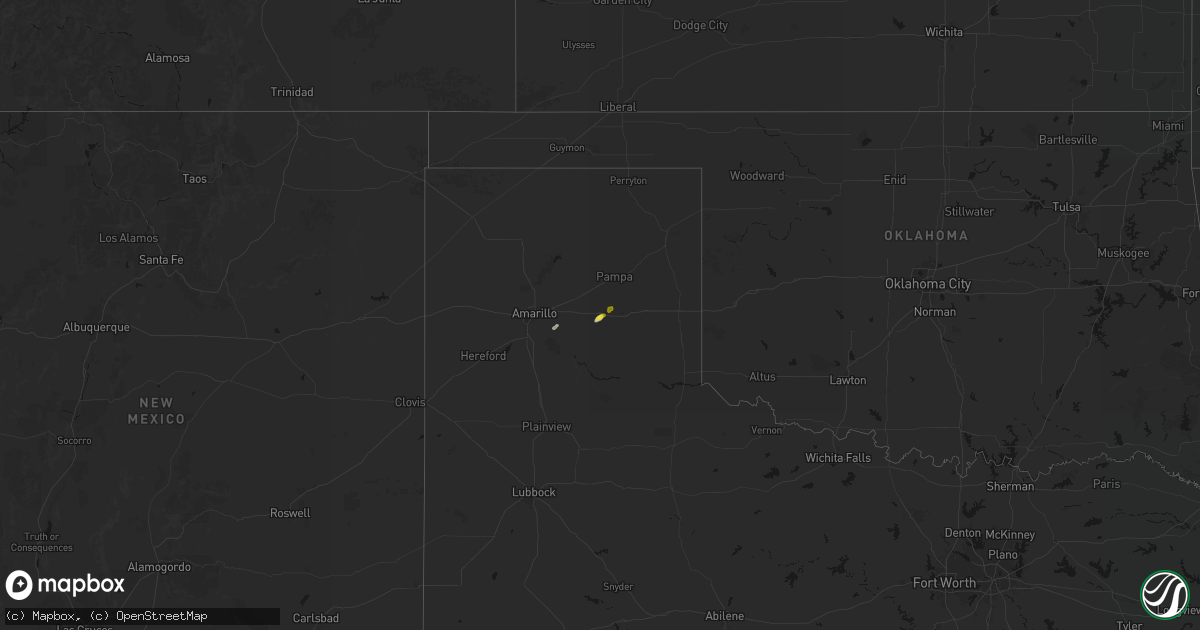 Hail map on September 29, 2026