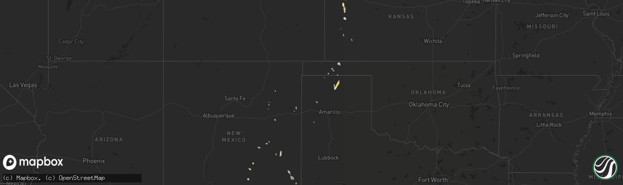 Hail map in Oklahoma on September 30, 2012