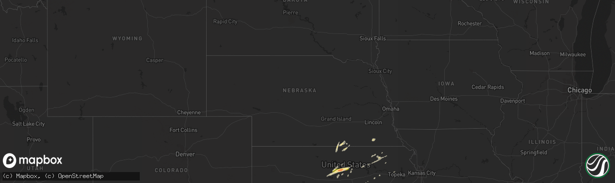 Hail map in Nebraska on September 30, 2014