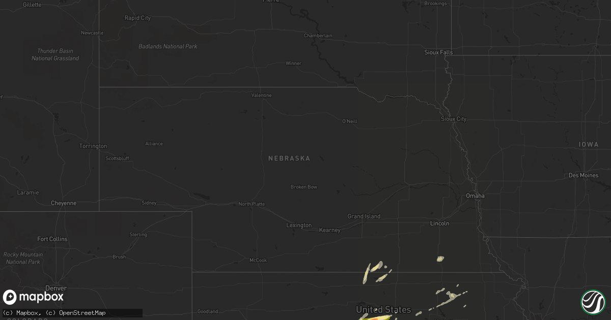 Hail map in Nebraska on September 30, 2014
