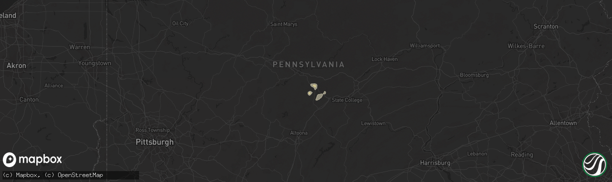 Hail map in Osceola Mills, PA on September 30, 2014