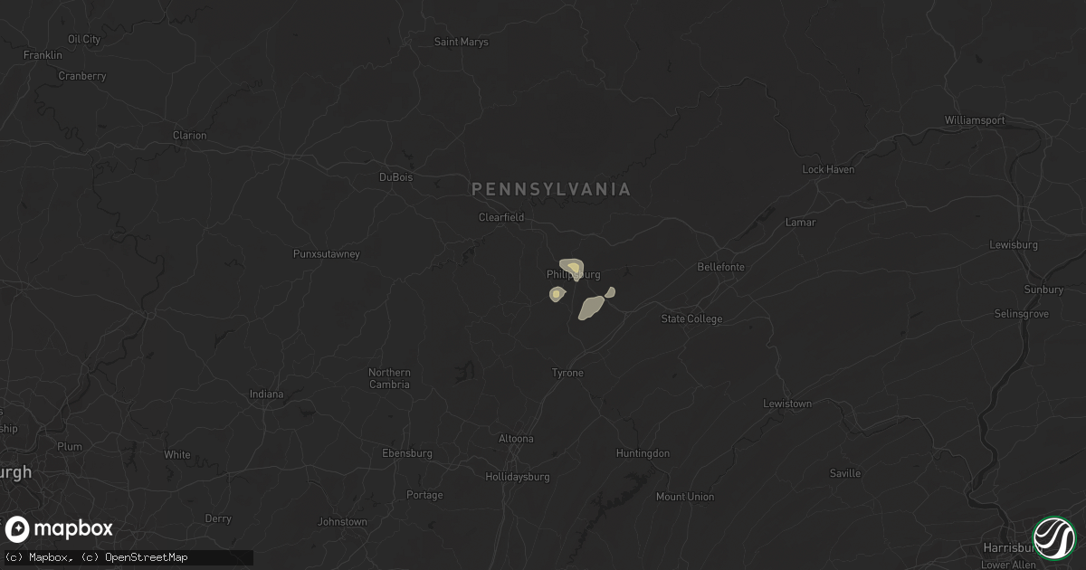 Hail map in Osceola Mills, PA on September 30, 2014