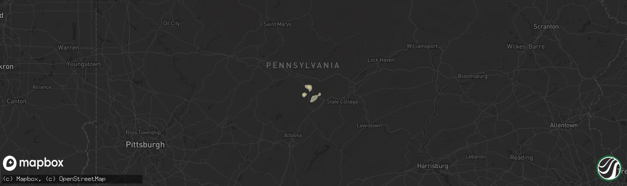 Hail map in Philipsburg, PA on September 30, 2014