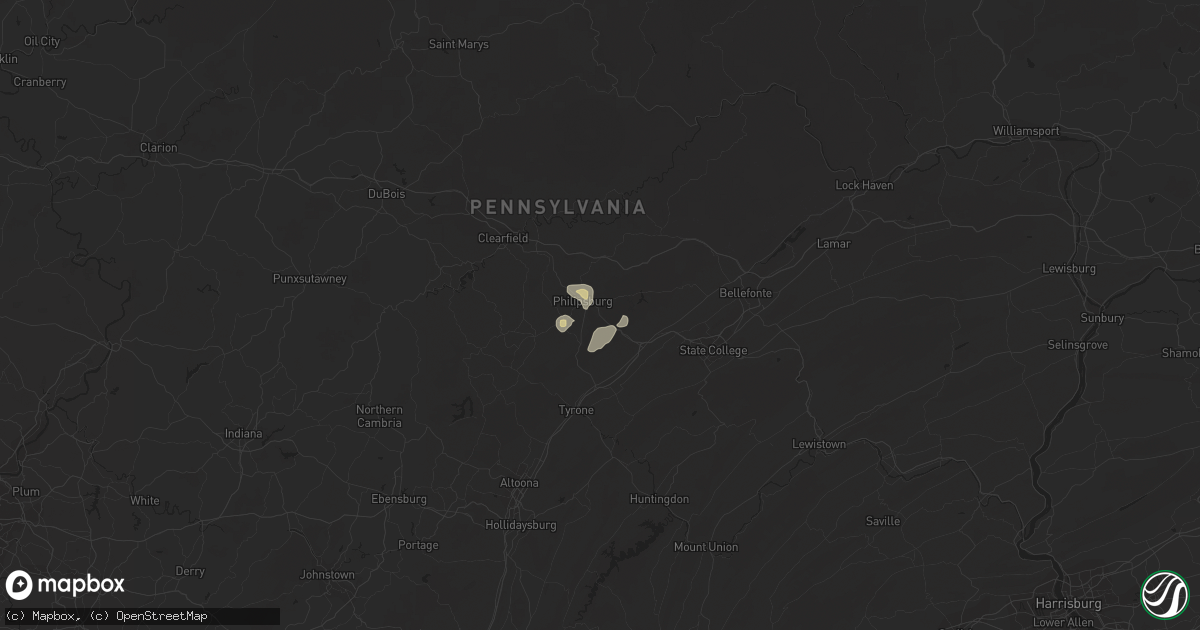 Hail map in Philipsburg, PA on September 30, 2014