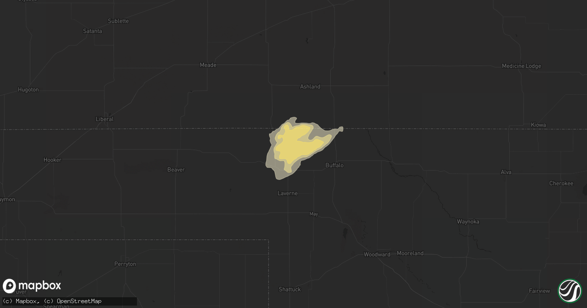 Hail map in Rosston, OK on September 30, 2014