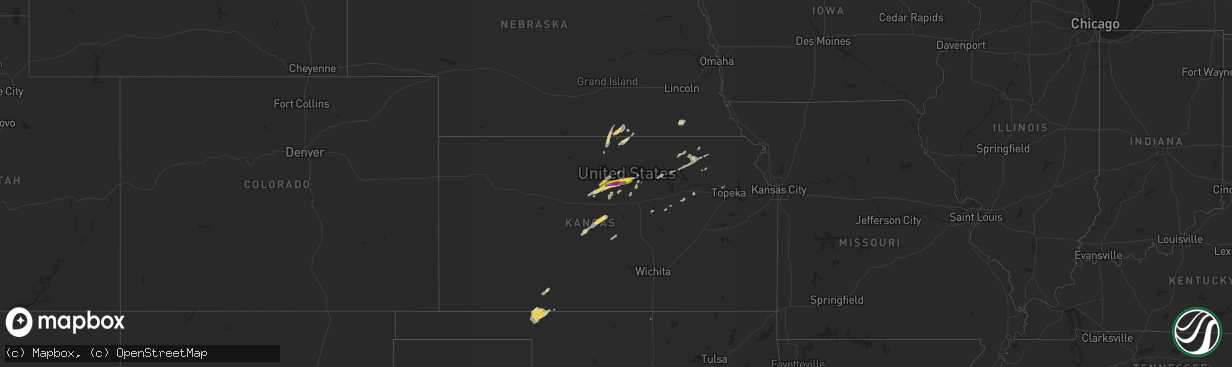 Hail map on September 30, 2014